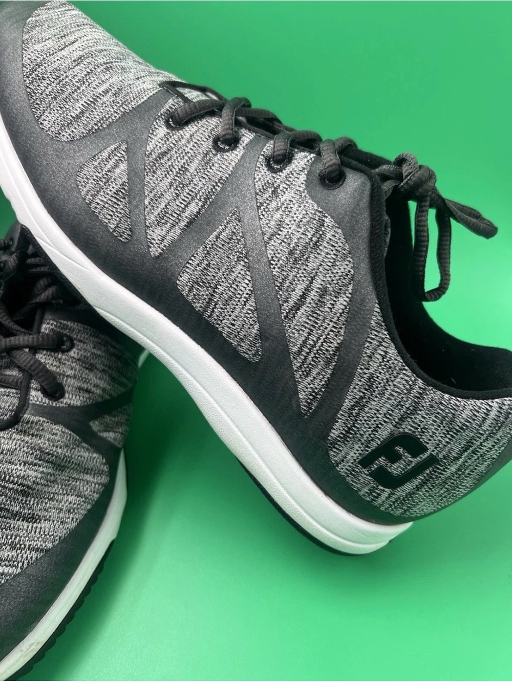 FootJoy Men's Knit Golf Shoes- Gray & Black